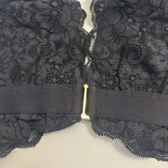 Free People We Are Hah Got Ur Back Bra Size XS in Noir Black Lace Adjustable - Picture 4 of 11